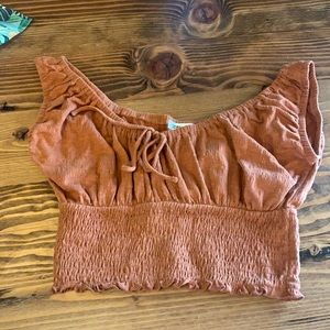 dusty orange billabong top